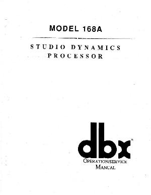Сервисная инструкция DBX 168A ― Manual-Shop.ru