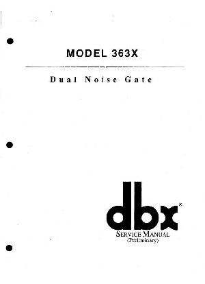 Сервисная инструкция DBX 363X ― Manual-Shop.ru