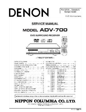 Сервисная инструкция Denon ADV-700 ― Manual-Shop.ru