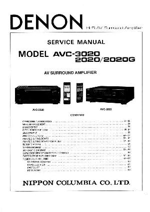 Сервисная инструкция Denon AVC-2020, AVC-3020 ― Manual-Shop.ru
