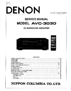 Сервисная инструкция Denon AVC-3030 ― Manual-Shop.ru