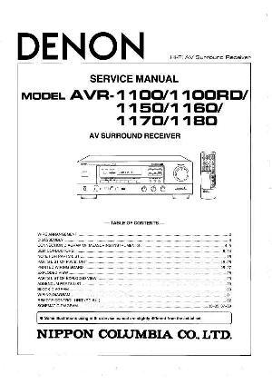Сервисная инструкция Denon AVR-1100, AVR-1100RD, AVR-1150, AVR-1160, AVR-1170, AVR-1180 ― Manual-Shop.ru