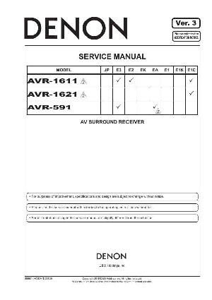 Сервисная инструкция DENON AVR-1611, AVR-1621, AVR-591 ― Manual-Shop.ru