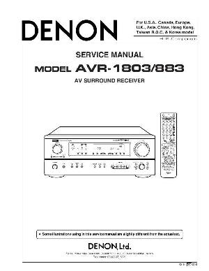 Сервисная инструкция Denon AVR-1803/883 ― Manual-Shop.ru