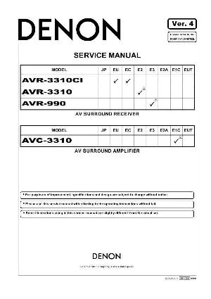 Сервисная инструкция Denon AVR-3310, AVR-3310CI, AVR-990 ― Manual-Shop.ru