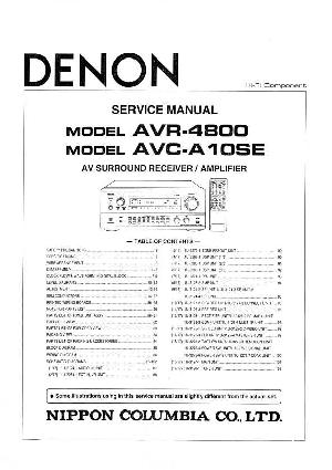 Сервисная инструкция Denon AVR-4800 ― Manual-Shop.ru