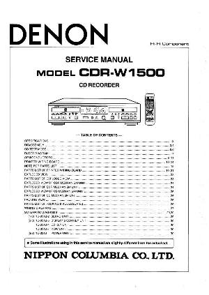 Service manual Denon CDR-W1500 ― Manual-Shop.ru