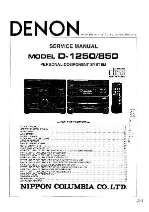 Сервисная инструкция Denon D-1250, D-850 ― Manual-Shop.ru