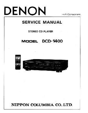 Сервисная инструкция Denon DCD-1400 ― Manual-Shop.ru