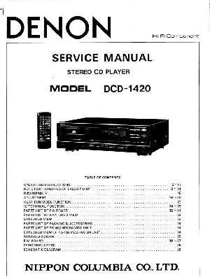 Service manual Denon DCD-1420 ― Manual-Shop.ru