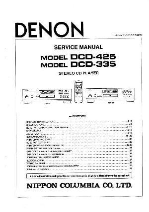 Сервисная инструкция Denon DCD-335, DCD-425 ― Manual-Shop.ru