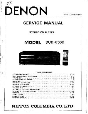Сервисная инструкция Denon DCD-3560 ― Manual-Shop.ru