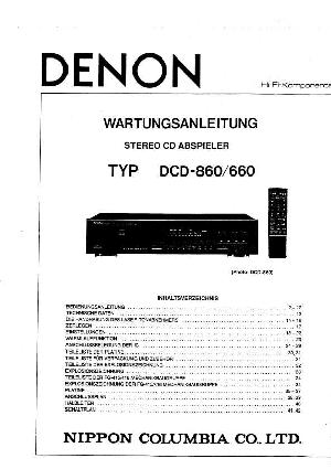Сервисная инструкция Denon DCD-660, DCD-860 DE ― Manual-Shop.ru