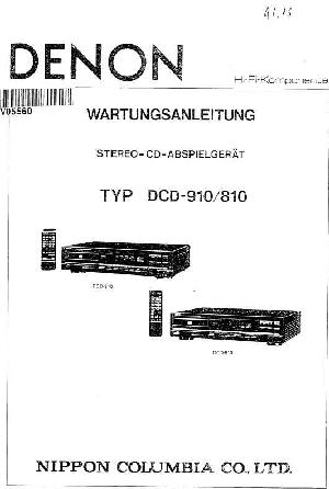 Сервисная инструкция Denon DCD-810, DCD-910 ― Manual-Shop.ru