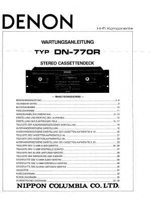 Сервисная инструкция Denon DN-770R (немецкий язык) ― Manual-Shop.ru