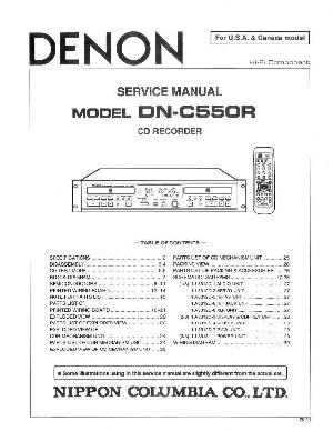 Сервисная инструкция Denon DN-C550R ― Manual-Shop.ru