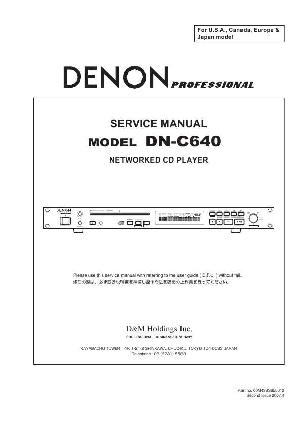 Сервисная инструкция Denon DN-C640 ― Manual-Shop.ru