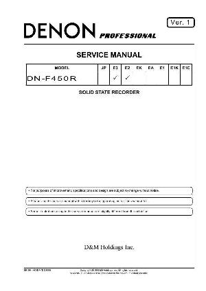Сервисная инструкция Denon DN-F450R ― Manual-Shop.ru