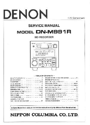 Сервисная инструкция Denon DN-M991R ― Manual-Shop.ru