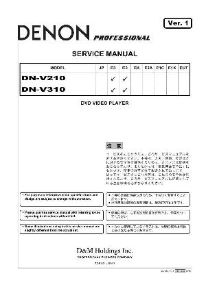 Сервисная инструкция Denon DN-V210, DN-V310 ― Manual-Shop.ru