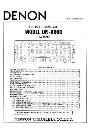 Сервисная инструкция Denon DN-X800 ― Manual-Shop.ru