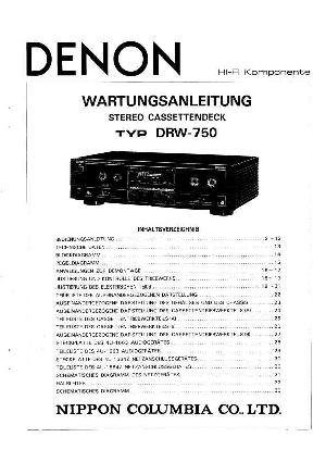 Service manual Denon DR-W750  ― Manual-Shop.ru