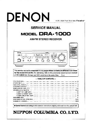 Сервисная инструкция Denon DRA-1000 ― Manual-Shop.ru