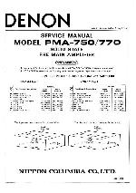 Service manual Denon PMA-750, PMA-770