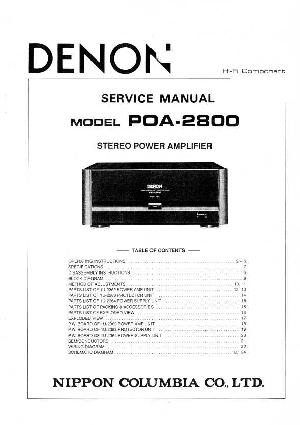Сервисная инструкция Denon POA-2800 ― Manual-Shop.ru