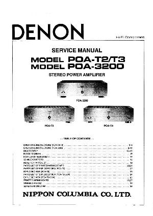 Сервисная инструкция Denon POA-3200, POA-T2, POA-T3 ― Manual-Shop.ru