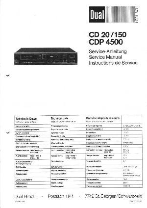 Сервисная инструкция Dual CD20, CD150, CDP4500 ― Manual-Shop.ru