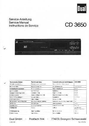 Сервисная инструкция Dual CD3650 ― Manual-Shop.ru