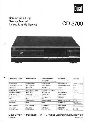 Сервисная инструкция Dual CD3700 ― Manual-Shop.ru