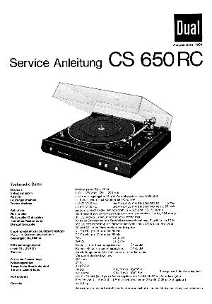 Сервисная инструкция Dual CS-650RC (de) ― Manual-Shop.ru
