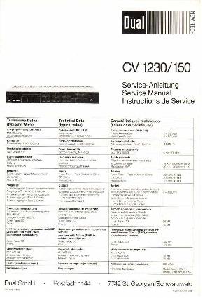 Сервисная инструкция Dual CV-1230 ― Manual-Shop.ru