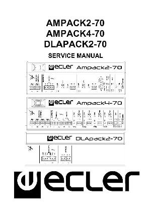 Сервисная инструкция Ecler AMPACK2-70, AMPACK4-70, DLAPACK2-70 ― Manual-Shop.ru