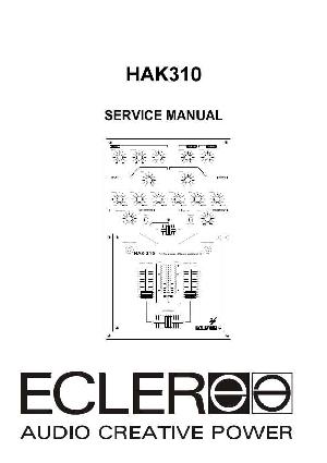 Сервисная инструкция Ecler HAK310 ― Manual-Shop.ru