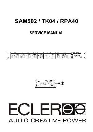 Сервисная инструкция Ecler SAM502, TK04, RPA40 ― Manual-Shop.ru
