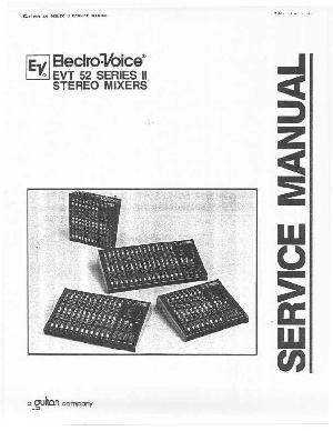 Сервисная инструкция Electro-Voice 52-SERIES-II STEREO MIXERS ― Manual-Shop.ru