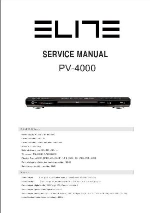 Сервисная инструкция Elite PV-4000  ― Manual-Shop.ru