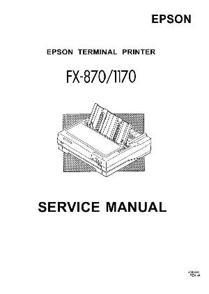 Сервисная инструкция Epson FX-870, FX-1170 ― Manual-Shop.ru