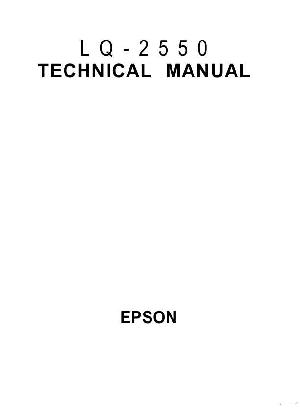 Сервисная инструкция Epson LQ-2550 ― Manual-Shop.ru