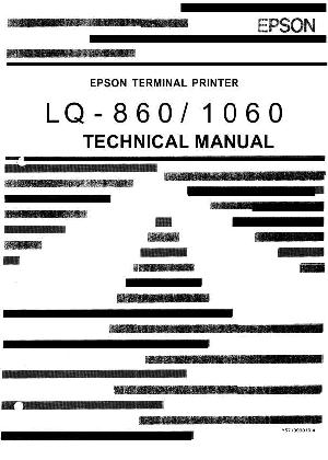 Service manual Epson LQ-860, LQ-1060 ― Manual-Shop.ru