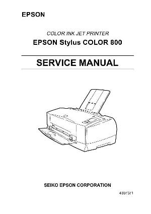 Сервисная инструкция Epson Stylus Color 800 ― Manual-Shop.ru