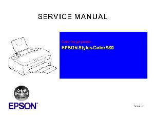 Сервисная инструкция Epson Stylus Color 980 ― Manual-Shop.ru