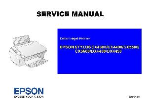 Сервисная инструкция Epson Stylus Color CX4300, CX4400, CX5500, CX5600, DX4400, DX4450 ― Manual-Shop.ru