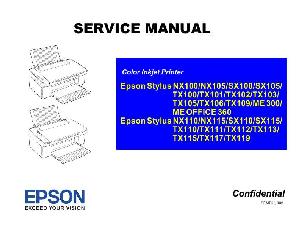 Сервисная инструкция Epson Stylus NX100, SX100, TX100, ME300, ME360 ― Manual-Shop.ru