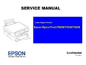 Сервисная инструкция EPSON STYLUS PHOTO PX650, TX650, TX659 ― Manual-Shop.ru