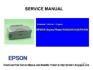 Сервисная инструкция Epson Stylus Photo RX420, RX425, RX430 ― Manual-Shop.ru