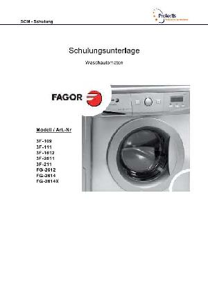 Сервисная инструкция Fagor 3F-109, 3F-111, 3F-1612, 3F-211, 3F-2611 ― Manual-Shop.ru